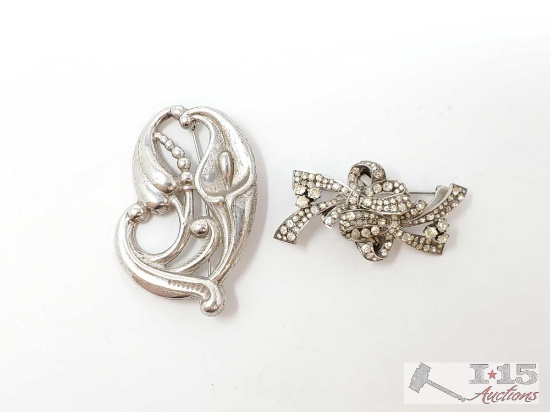 2 Sterling Silver Pins 35.8g