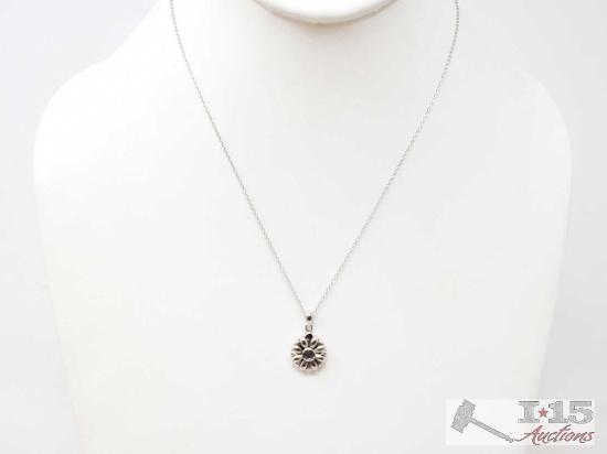 Sunflower Sterling Silver Necklace .925