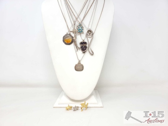 7 Sterling Silver Necklaces and Pendants 87.7g