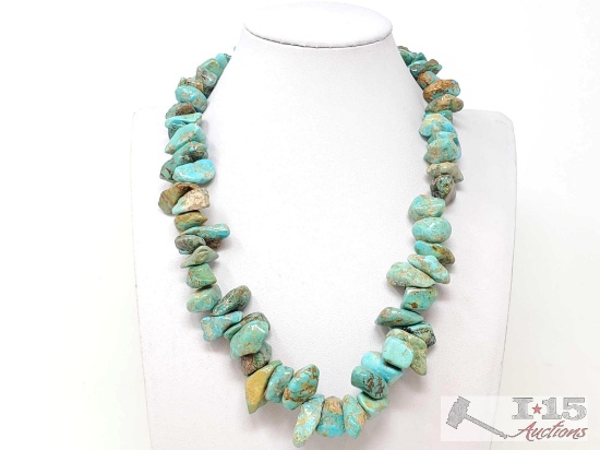 Native American Chunky Turquoise Nugget Necklace