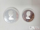 1974 Canadian 5 Dollar and 10 Dollar Silver Coin