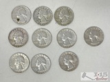 10 90% Silver US Quarter 62.5g