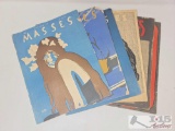 (6) Vintage The Masses Magazine Issues from December 1916 - May 1917