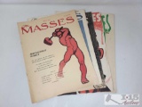 (5) Vintage The Masses Magazine Issues from July 1916 - June 1926