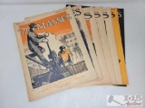 (7) Vintage The Masses Magazine Issues from February 1913 - December 1915