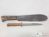 Machete and Knife with Sheaths