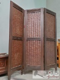 3 Panel Woven Room Divider