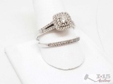 14k Diamond Engagement Ring with Matching Band , 6.2g size 11.5