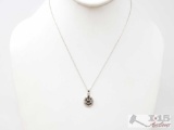 Sunflower Sterling Silver Necklace .925