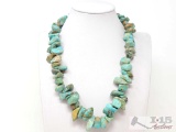 Native American Chunky Turquoise Nugget Necklace