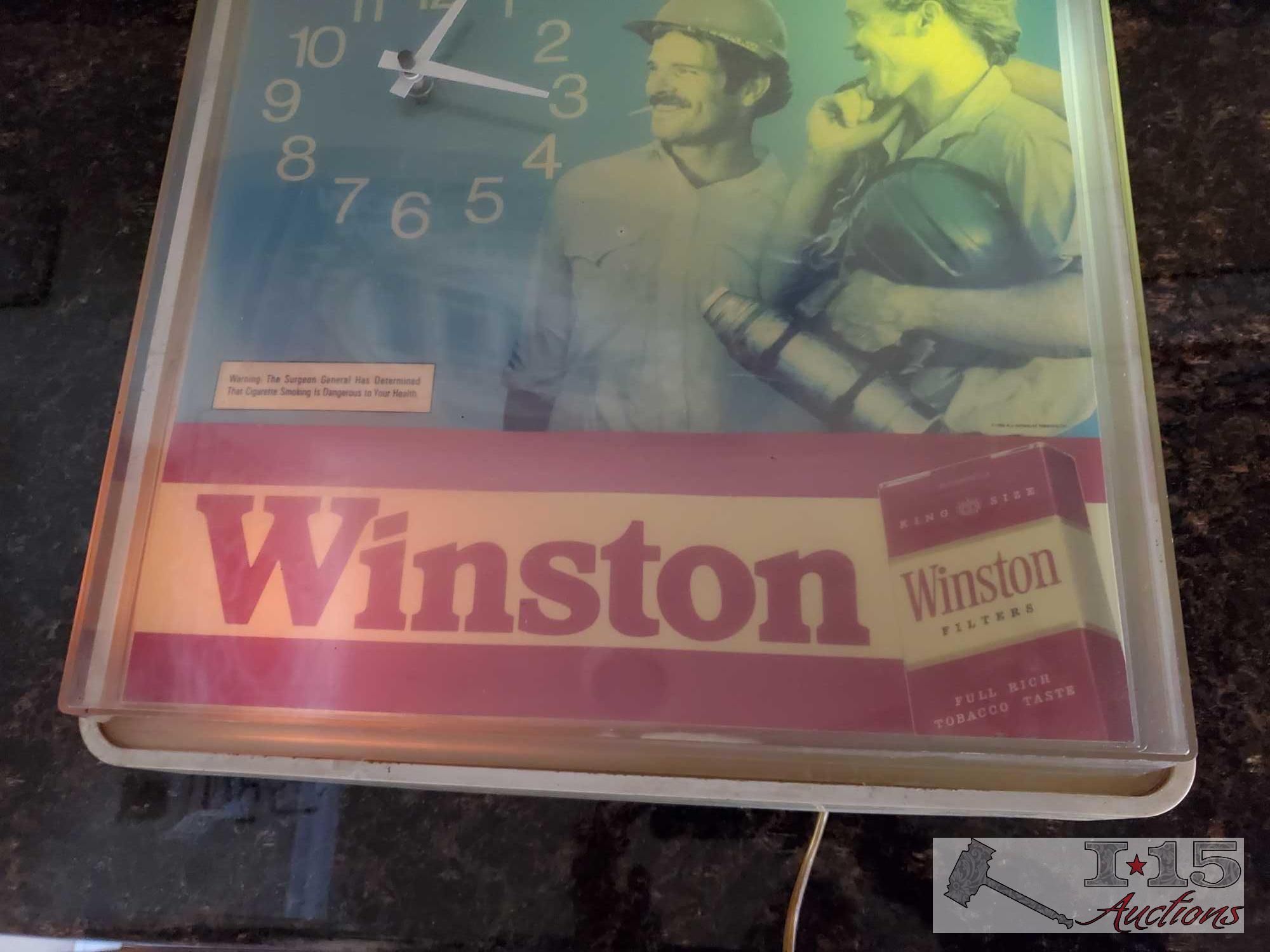 winston cigarette clock Winston Cigarette Wall Clock