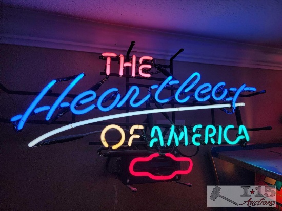 Chevrolet, The Heart Beat of America Neon Sign