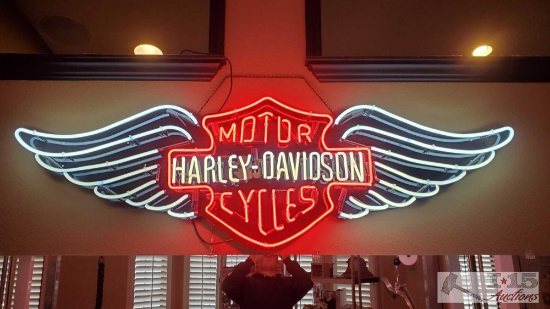 Harley Davidson Motor Cycles Neon Sign