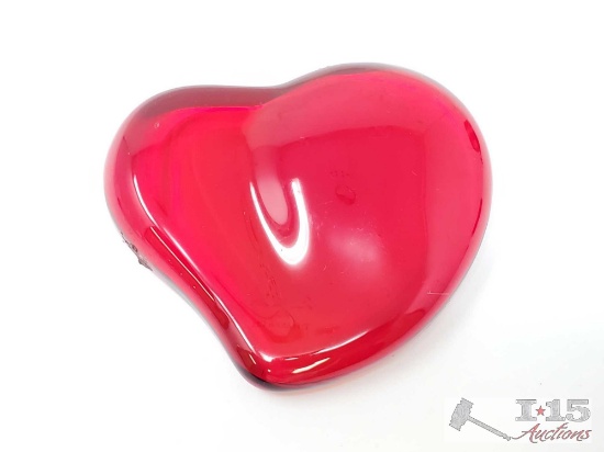 Tiffany & Co. Red Heart Paperweight
