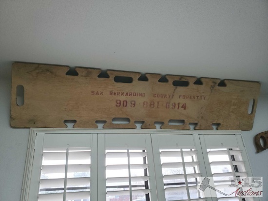 Wooden San Bernardino Counry Forestry Back Board
