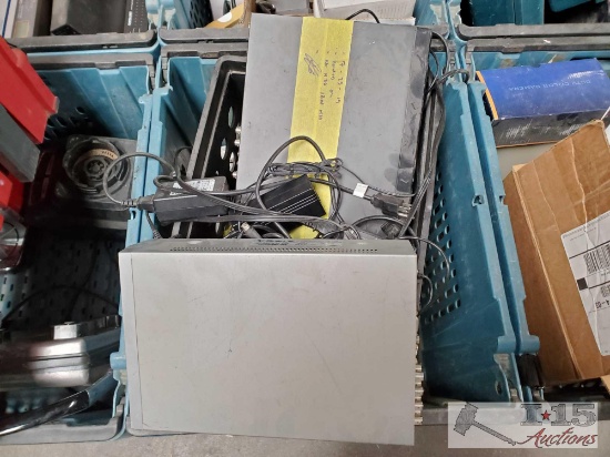 Assortment of DVR's, Cords, and More