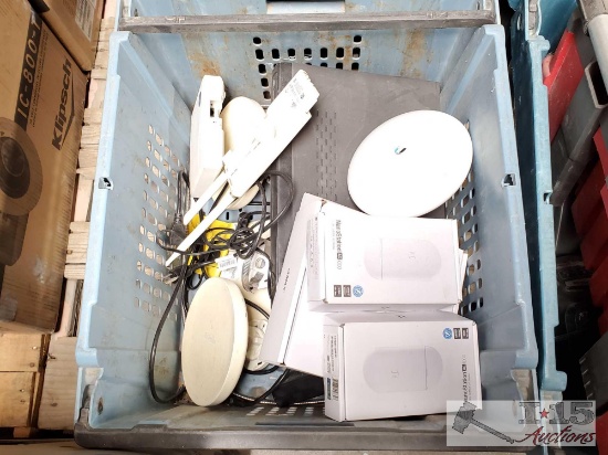 Assortment of AC Bridges, WiFi Radios, Cords, and More