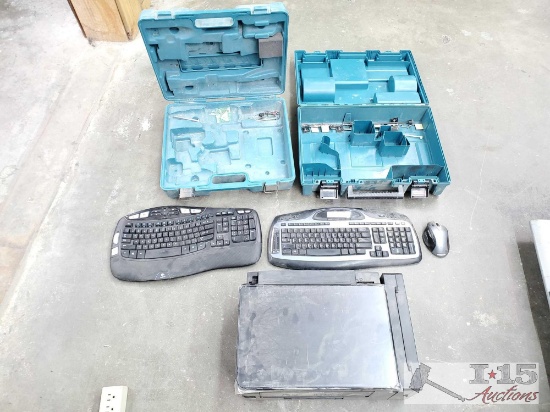 2 Makita Toolboxes, Epson Printer, Keyboards, and More