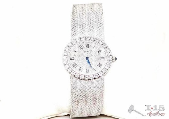 Authenticated! Piaget 18K Gold Diamond Watch, 59.5g