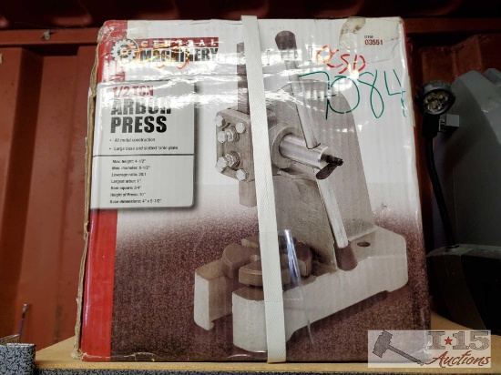 Central Machinery 1/2 Ton Arbor Press