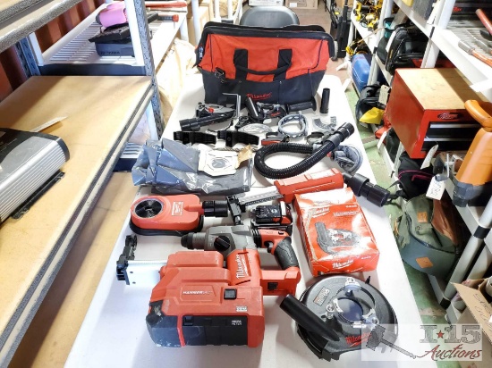 Milwaukee Tool Bag, HammerVac, Grinding Dust Shroud, and More