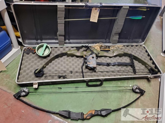 2 Crossbows, Crossbow Accessories, And Hard Case