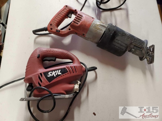 Milwaukee Orbital Super Sawzall And Skil Jigsaw