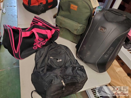 3 Backpacks And Duffle Bag