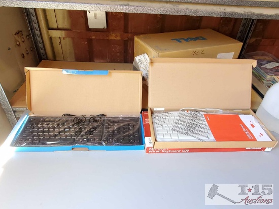 New in Box Microsoft Wired Keyboard 500 and HP Keyboard 100 Clavier 100 Keyboard