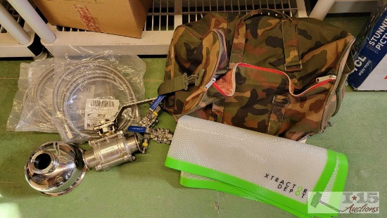 Duffle Bag, Valves, High Pressure Hoses and More