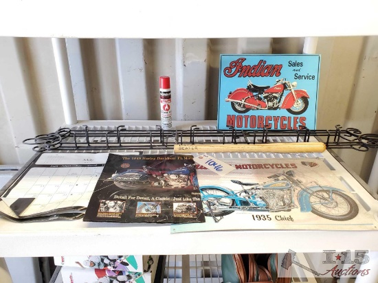 Indian Motorcycle Signs, Harley Calendar, and More