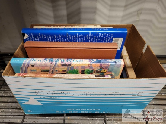 Box Of Books Autographed By Authors