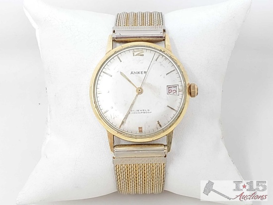 14K Gold Anker Watch, 52.5g