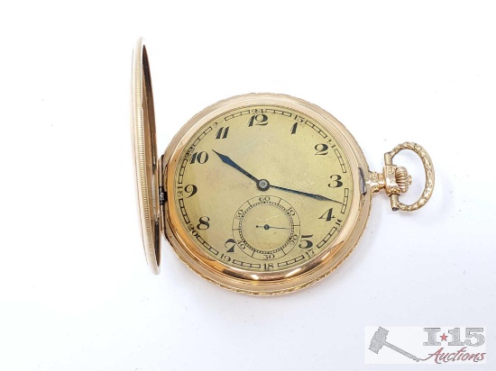 14K Gold Paul Ditisheim Solvil Pocket Watch, 70.4g