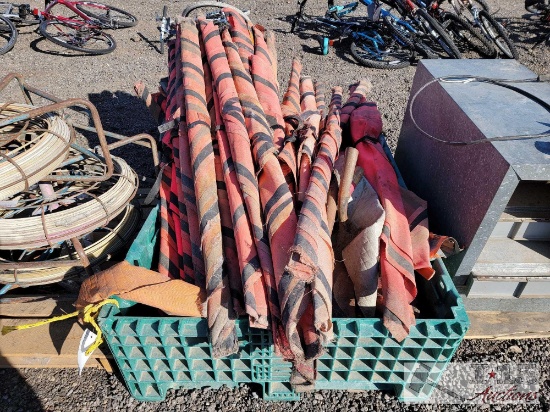 Safety Mesh Roll Up Flags and Shovels