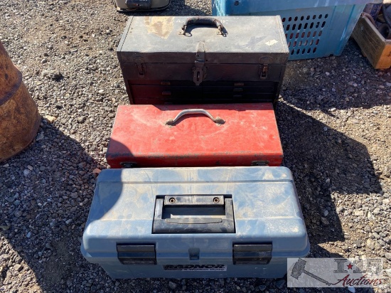3 Tool Boxes, Single Stage Regulators, Electric Hammer, And More