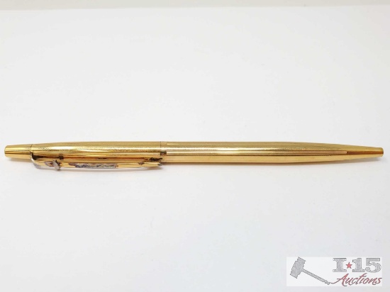 Caran D'Ache Swiss Gold Plated Ball Point Pen, 22.6g