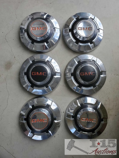 (6) GMC Hub Caps
