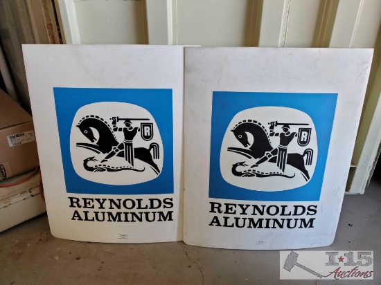 (2) Reynolds Aluminum Signs