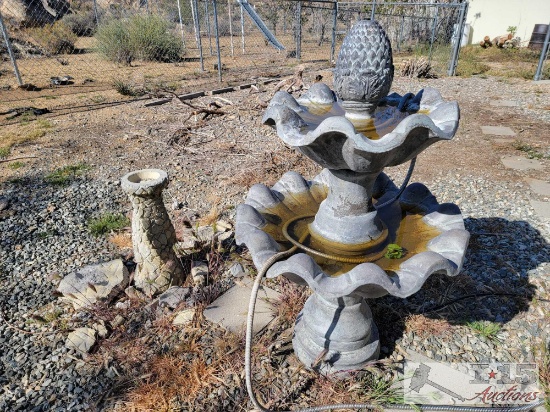 2 Tier Bird Bath and Additional Bird Bath Stand