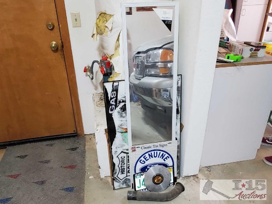 Plates, Car Parts, Mirror, and More