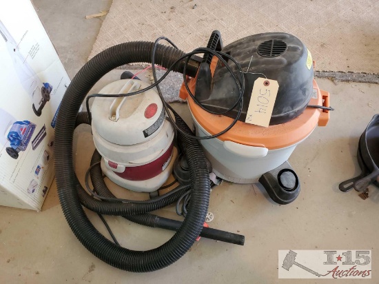 Rigid and Shop Vac Vacuums