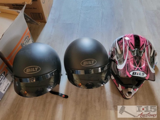 3 Motorcycle Helmets