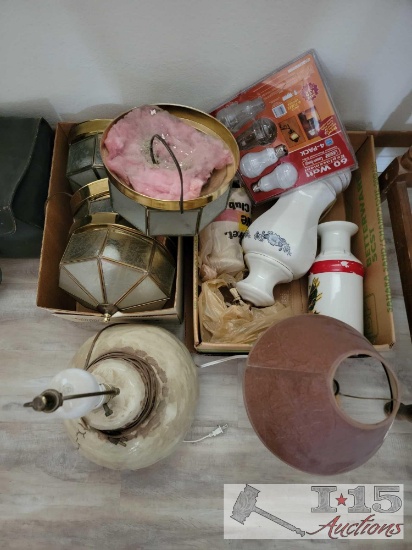 Lamps, Lightbulbs, Lamp Vases and Light Ceiling Shades