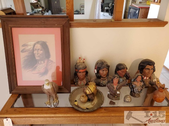 Native American Paintings, Busts, Figurines and More