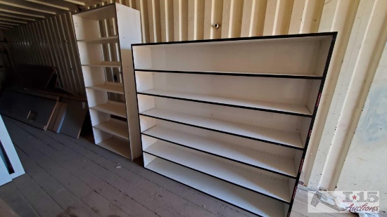Shelves, Shelving, Scraps of Wood, Leveler, Saw and More