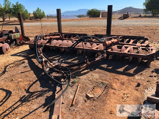 Massey Harris Offset Disk. Approx. 15 Ft. Blades in excellent condition. Matched to Cat D-6