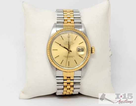 Authentic! 18k Gold 2 Tone Rolex Watch