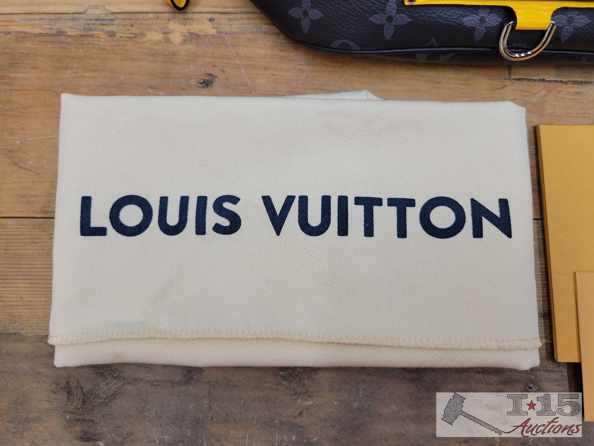 Not-Authenticated! Louis Vuitton Discovery Bumbag Monogram Eclipse Gaston  Label Savane Yellow