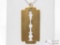 14k Gold Razor Blade Pendant, 4.7g
